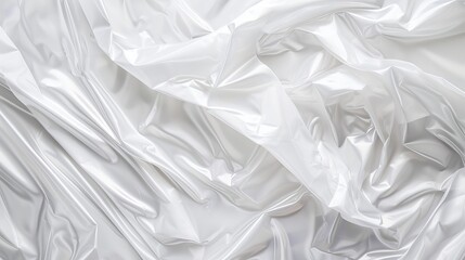 white cellophane polyethylene background.