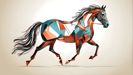 Fototapeta na wymiar Equestrian Outline in Stylish Form, Embracing Equine Framework, Equestrian Outline in Horse Form, Equine Framework in Wire, Horse Outline with Stylish Flair. 