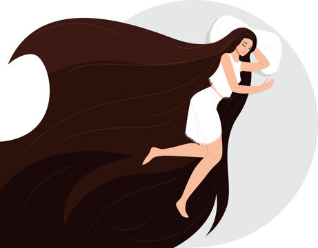 Produ&ccedil;&atilde;o de serotonina. Neurotransmissor que regula o sono e o bem-estar. Dormindo no sono profundo, detada na cama, cochilando