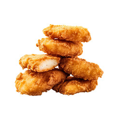 chicken nugget on white background