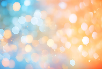Abstract rainbow bokeh and glitter background. Blurred lights effect. Holiday celebration and festive concept. Image for wallpaper, poster, banner, greeting card.