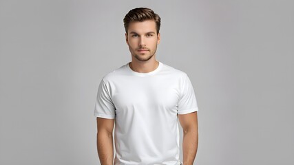 A blank pearl white t-shirt mockup