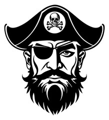 An illustration of a pirate face.