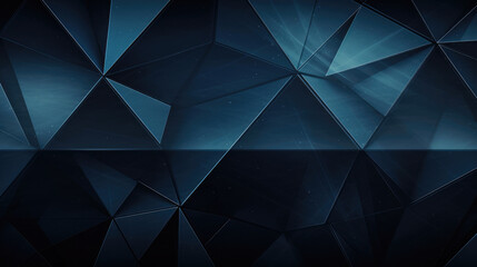 Modern black blue background. Dark blue triangle geometric wallpaper