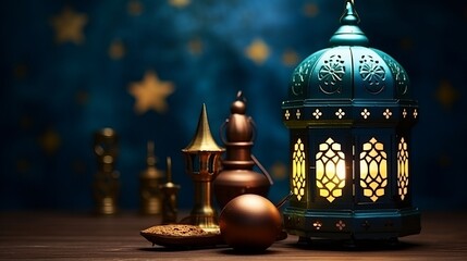 Conceptual image for the holy month of Ramadan and Eid al Fitr - obrazy, fototapety, plakaty