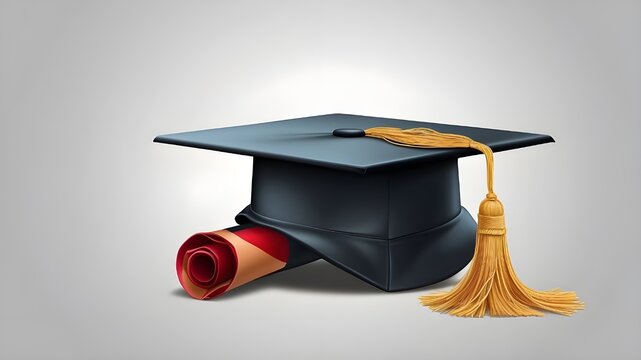 Graduation hat available in transparent PNG