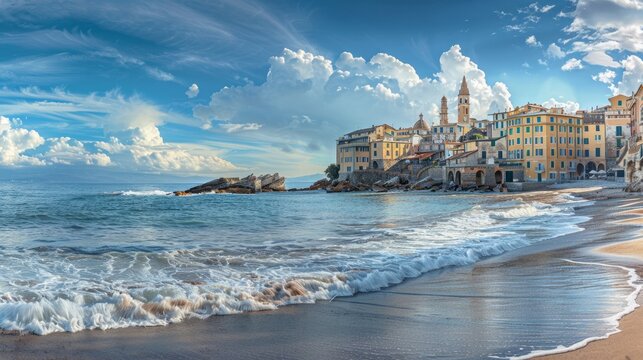 showcasing its charming architecture, sandy beaches