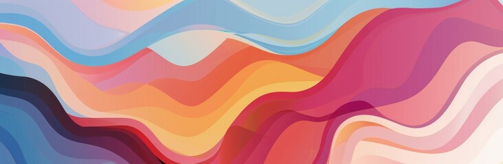 seamless color gradient contributes to the creation of visually captivating dynamic flows in an abstract background. Illustration - obrazy, fototapety, plakaty