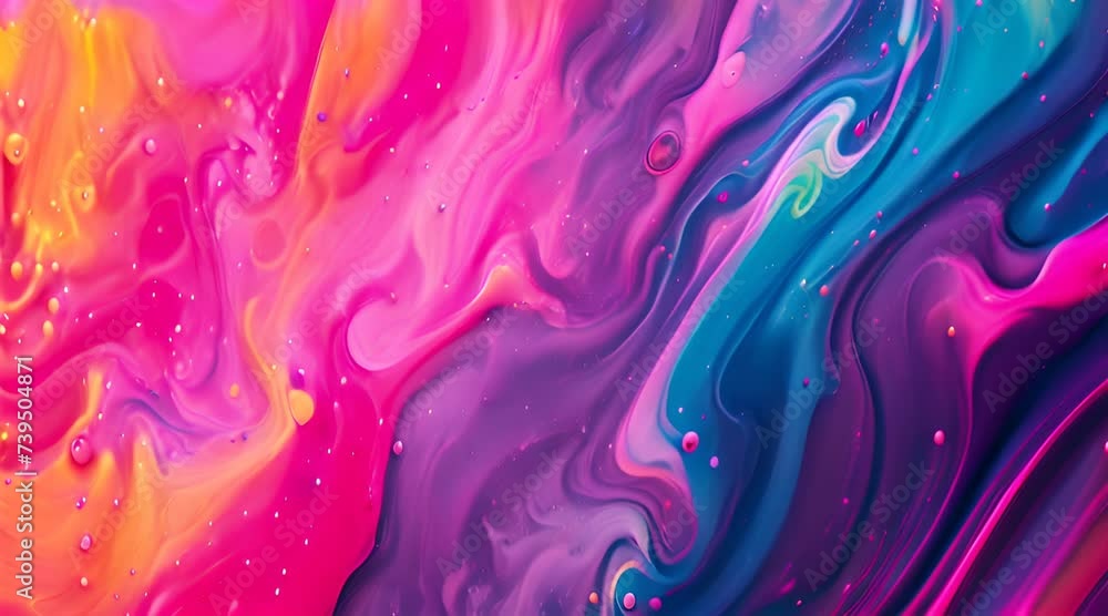 Poster multicolored flowing liquid. abstract background or animated intro. ai generative.