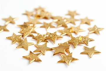 Design Gold stars isolated on a white background