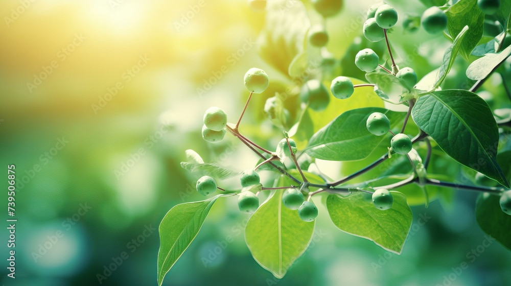 Poster plants background with biochemistry structure. copy space using as background or input any text as y