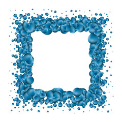 Background of blue balls. Template. Screensaver. Photo frame. Eps 10