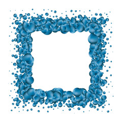 Background of blue balls. Template. Screensaver. Photo frame. Eps 10