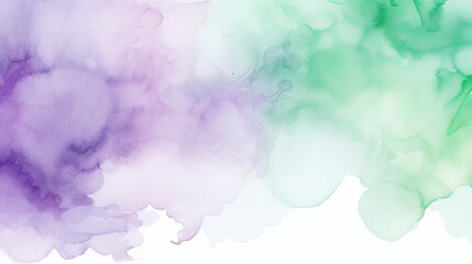 Fototapeta na wymiar Purple and green abstract watercolor background pattern