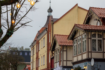 facades of reconstructed old German houses