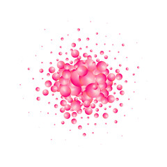 A pearl ball foat in the air Minimal style Cosmetic background product stand presentation 3d rendering. Eps 10