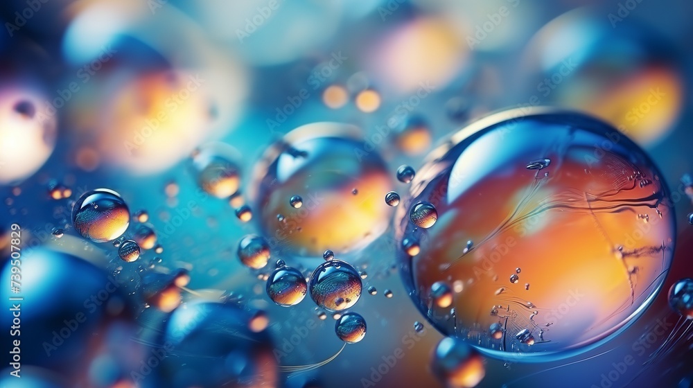 Poster space or planets universe cosmic abstract background. abstract molecule sctructure. water bubbles. m