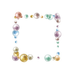 Obraz na płótnie Canvas Photo frame made of colored balls. Decorative element. Eps 10