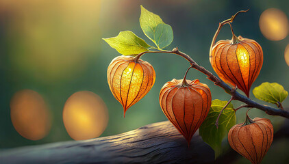 Physalis - Miechunka, piękne pomarańczowe kwiaty jak lampiony