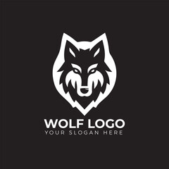 Vector angry wolf logo for gaming 