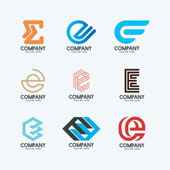 E letter logos