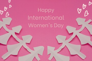 International Women's Day. Vector illustration International Women's Day greeting card. Womens day...