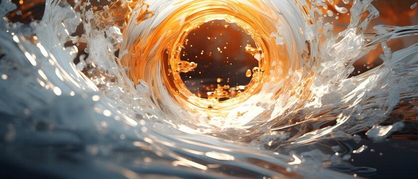 Abstract 3D colorful vortex illustration is smooth, shiny, reflecting light and have flowing and curved shape that create a dynamic and attractive feeling. It represents movement, energy, and change.