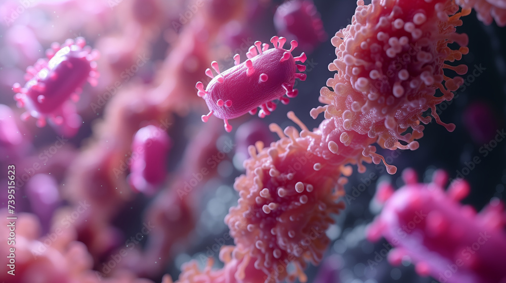 Poster dive deep into microscopic view, viruses and bacteria reveal unique structures and characteristics