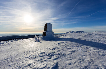 View of the Mound of the Victims of the Mountains, the Giant mountains.