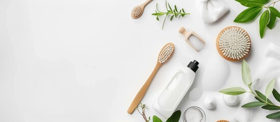 products for home cleaning on white background - obrazy, fototapety, plakaty