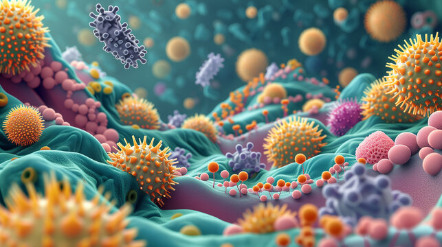 Explore unseen landscapes of the microbiome, diverse array of bacteria, fungi, and viruses