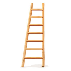 Ladder reaching to sports target lying on top of
