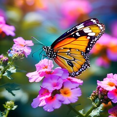 Naklejka premium Monarch Butterfly on flower