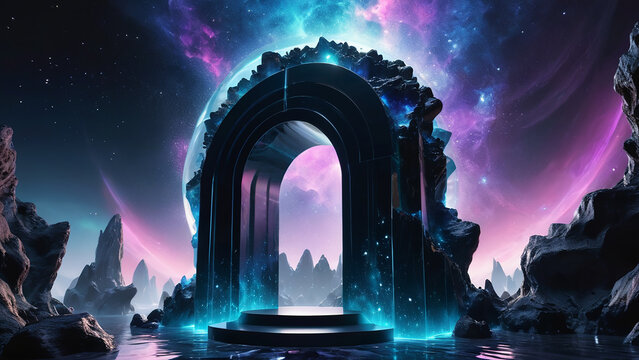 abstract modern , illumination product promotion render octan close-up masterpeace random objects scene, with high contrast 