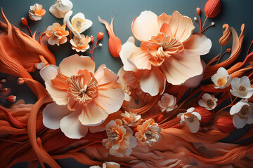 Blooming Beauty: A Vibrant Display of Illustrated Flowers