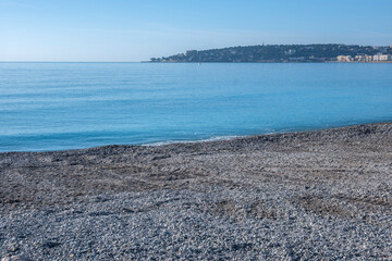 Obraz premium Panorama of coast of town of Menton, France