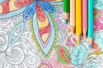 Intricate Mandala Coloring with Bright Pencils