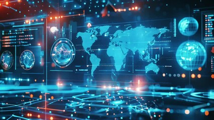 abstract map and forex trading graph and candlestick chart suitable for financial investment concept, economy trends background for business idea and digital artwork design Generative AI - Powered by Adobe