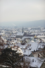 Esslingen, the city in Germany, in winter season