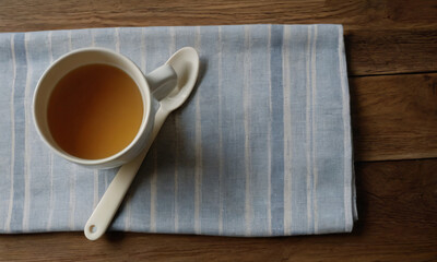 Kitchen setting, tea towel, cosy homely setting, baking