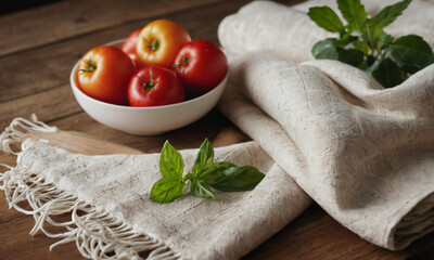 Kitchen setting, tea towel, cosy homely setting, baking