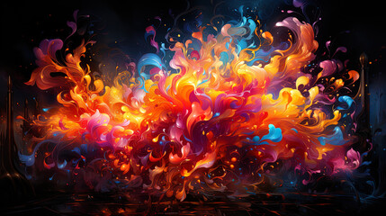 Color bursts, flourishing and fading in the rhythm of m