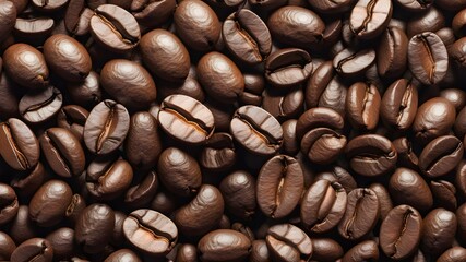 Fototapeta premium close-up image of roasted coffee beans. food and cooking. beverages