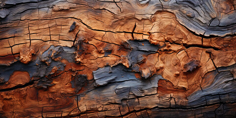 Deep and patterned drawings on the bark of the old cedar, like thickets of unprecedented plant