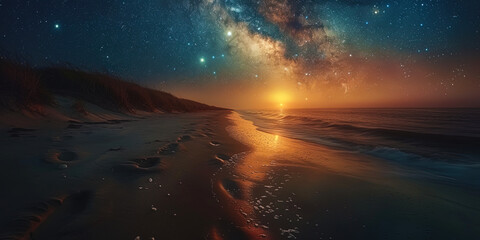 Fascinating constellations, like grains of shining sand on the shores of the endless s