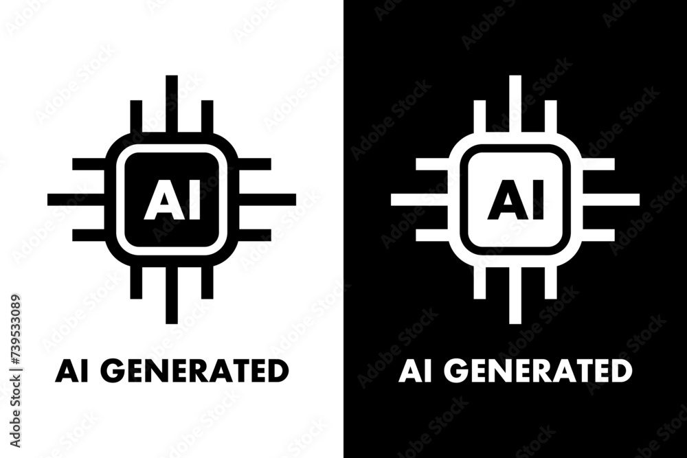 Aufkleber ai generated icon. artificial intelligence generated. vector
