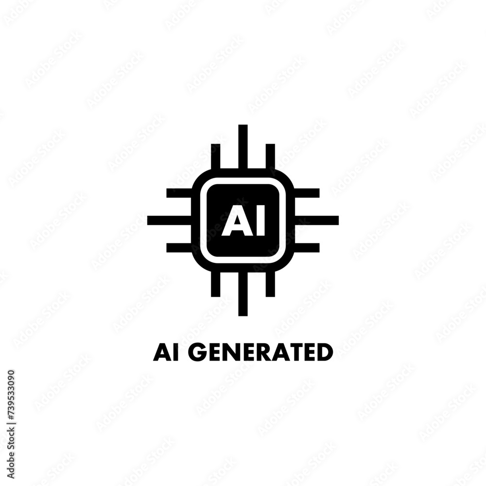 Poster ai generated icon. artificial intelligence generated. vector