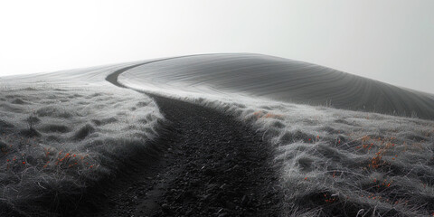 Growth lines crossing the horizon, like the path to new horiz