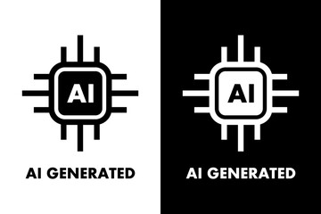 Ai generated icon. Artificial intelligence generated. Vector