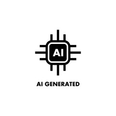 Ai generated icon. Artificial intelligence generated. Vector